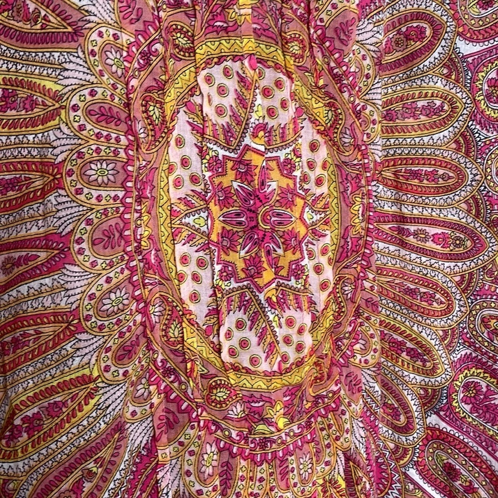 Anthropologie Aratta Silent Journey Boho Multicolor Plaid Button-Down Top - Picture 2 of 8